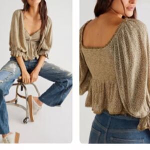 Free People Women's Brittnee Printed Crop Top in Tropical PTP 18’